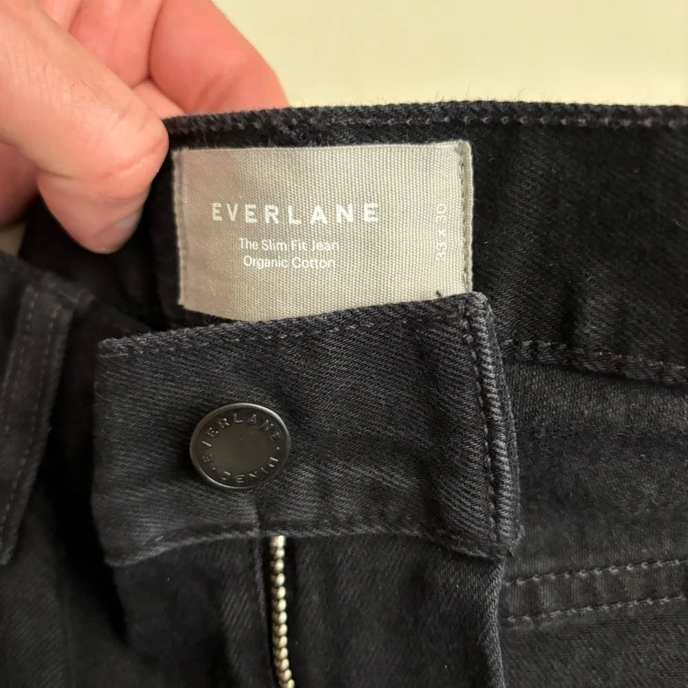 Everlane Men’s Slim Fit Jean Black 33x30 New